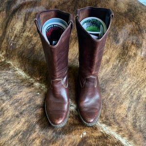 Born brown leather boots size 8